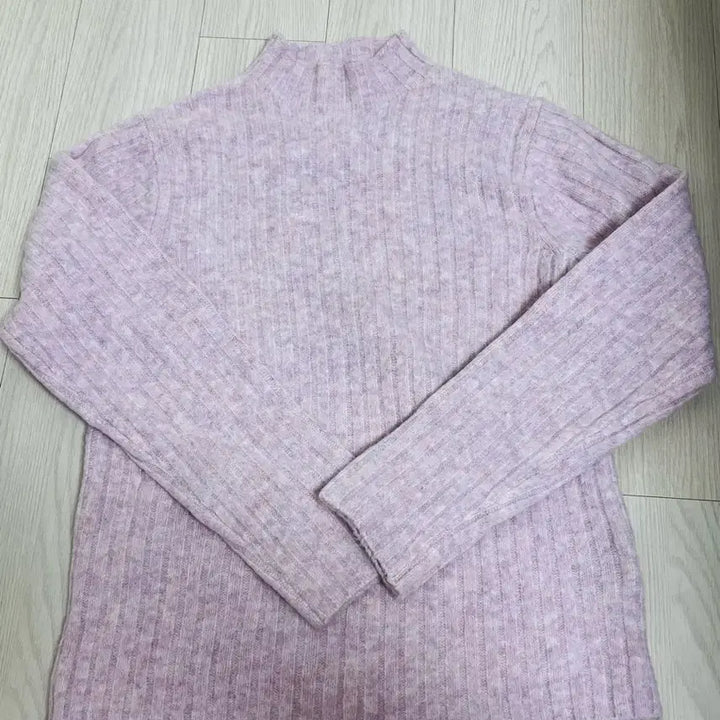 [BUNJANG] Uniqlo Pink Ribbed Knit Sweater / 유니클로 솜사탕 핑크 반목 니트