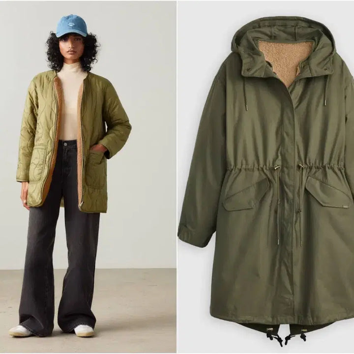 [BUNJANG] Levi's Women's Fishtail Parka Jacket / 리바이스 우먼스 여성 피쉬테일파카 야상점퍼 롱기장