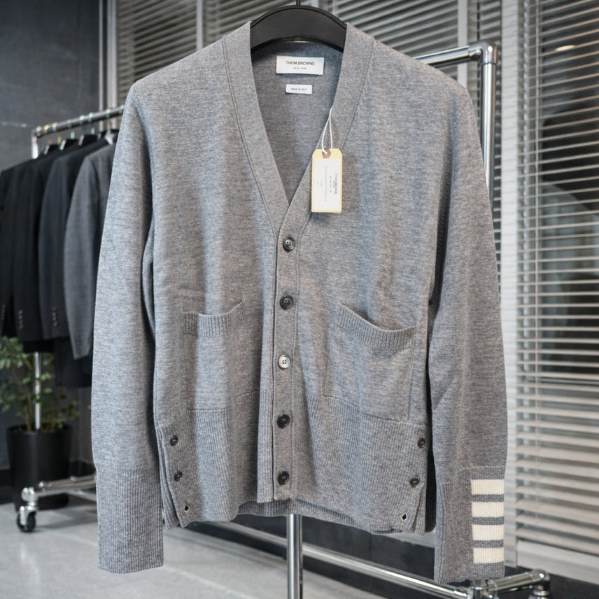 [BUNJANG] Thom Browne Diagonal Cuff Cardigan (Size 2) / [당일발송/N등급] 새상품 톰브라운 사선 커프 가디건 2사이즈
