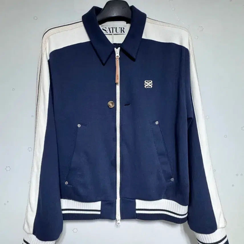 [BUNJANG] SEATTER ROTON Collar Track Zip-up Jacket Classic Navy / 세터 로턴 칼라 트랙 집업 자켓 클래식 네이비