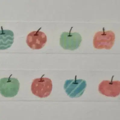 [BUNJANG] Zappapoint Mini Apple Masking Tape / 자파점 미니 사과 마스킹테이프 소분 마테띵