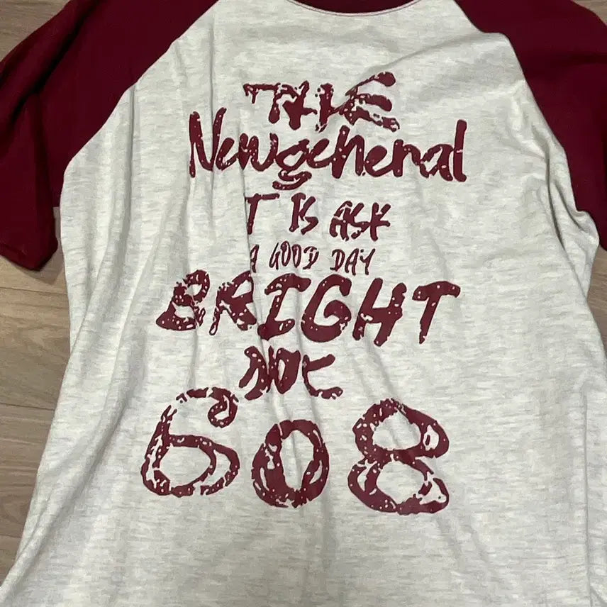 [BUNJANG] LUN8 Raglan T-Shirt Oversized Red / 루너프 나그랑 티셔츠 오버핏 옷정리 프린팅 레드 에이블리 판매 지그재그