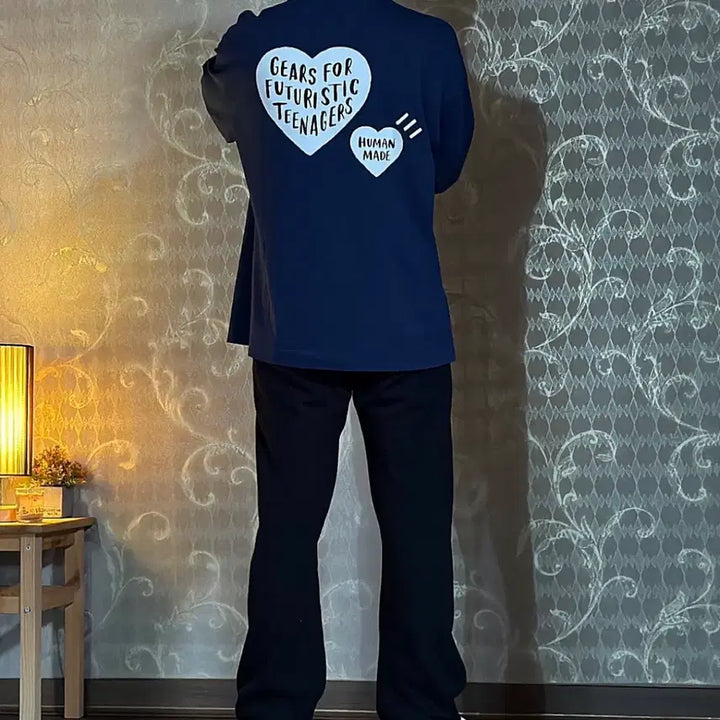 [BUNJANG] Human Made Graphic Long Sleeve T-shirt Navy / XL) 휴먼메이드 그래픽 롱슬리브 티셔츠 #6 네이비
