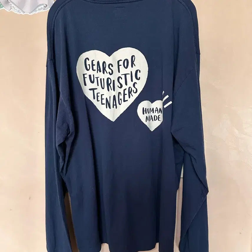 [BUNJANG] Human Made Graphic Long Sleeve T-shirt Navy / XL) 휴먼메이드 그래픽 롱슬리브 티셔츠 #6 네이비