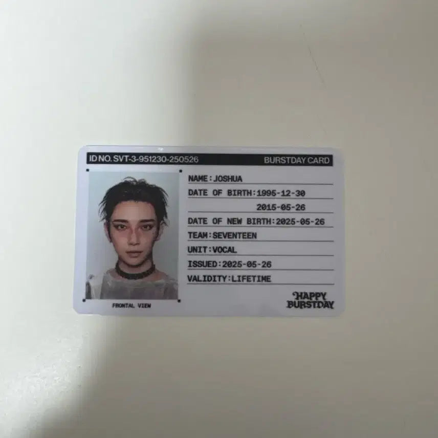 세븐틴 죠슈아 포카 HAPPYBURSTDAY