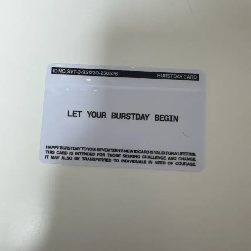 세븐틴 죠슈아 포카 HAPPYBURSTDAY