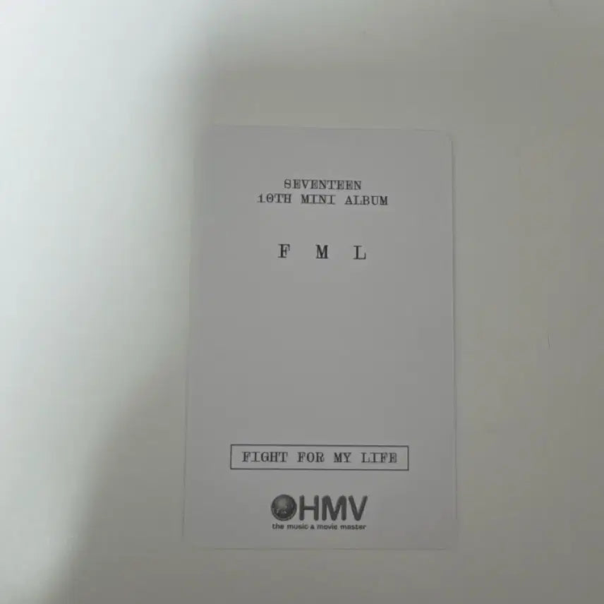 세븐틴 죠슈아 포카 FML 일본 특전 HMV