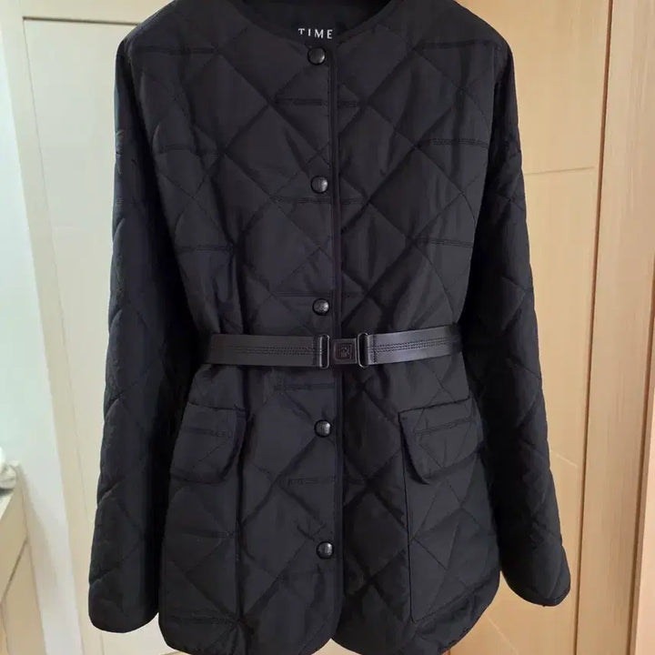 [BUNJANG] TIME Black Quilted Jacket / TIME 타임 블랙 퀼팅 자켓