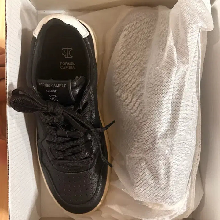 [BUNJANG] Pommel Chamele Women's Sneakers Black / 포멜 카멜레 여성 스니커즈 블랙 235