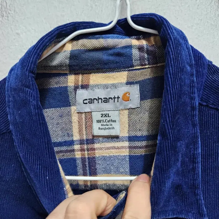 [BUNJANG] Carhartt Blue Corduroy Shirt / 칼하트 블루 코듀로이 셔츠