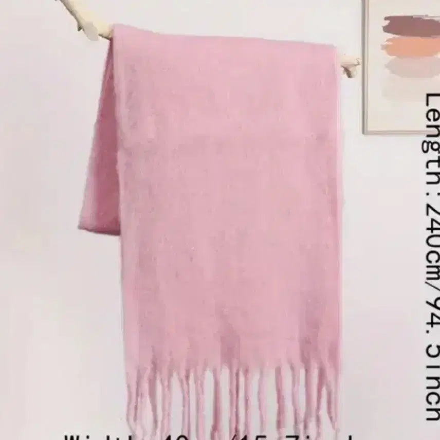 [BUNJANG] Ablie Pink Scarf / 분홍색 핑크 머플러 목도리 에이블리 판매 지그재그 옷장정리 스카프