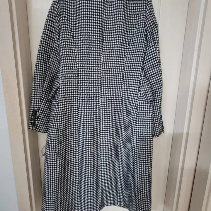 [BUNJANG] Houndstooth Check Long Coat / 하운드투스 체크 롱 코트