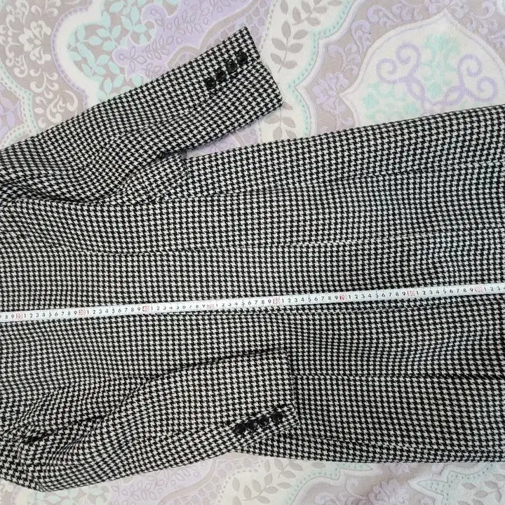 [BUNJANG] Houndstooth Check Long Coat / 하운드투스 체크 롱 코트