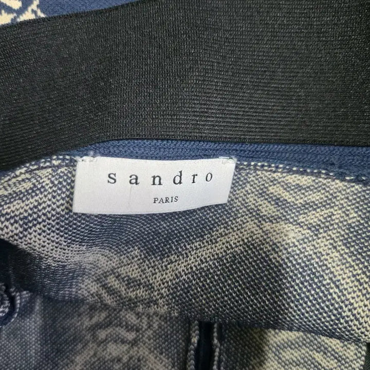 [BUNJANG] Sandro Patterned Navy Skirt / 여성1사이즈(26) 산드로 스판치마