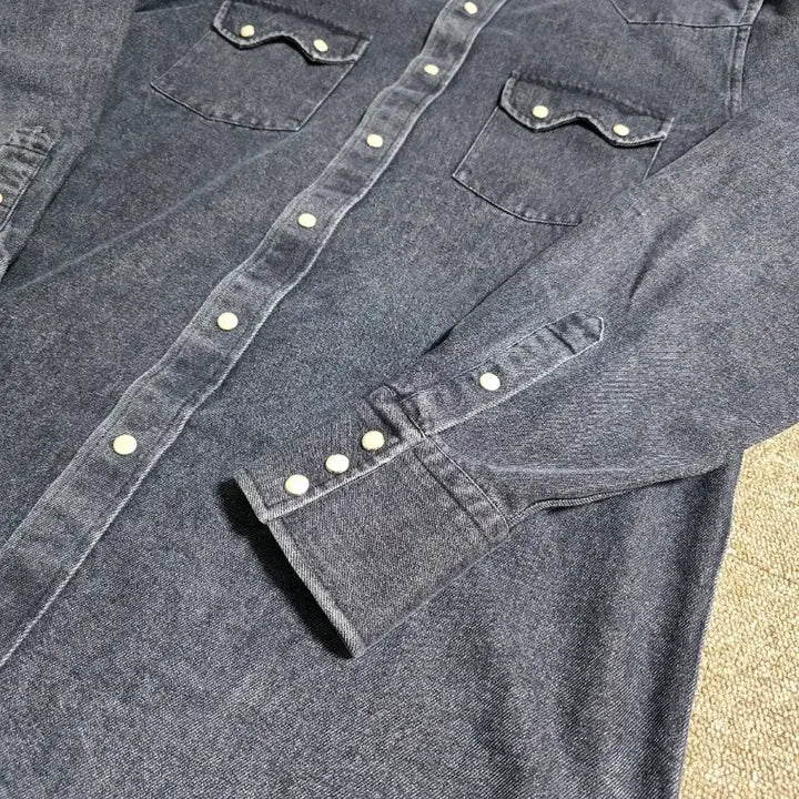 [BUNJANG] P. Johnson Denim Western Shirt / P. JOHNSON 피죤슨 데님 웨스턴셔츠