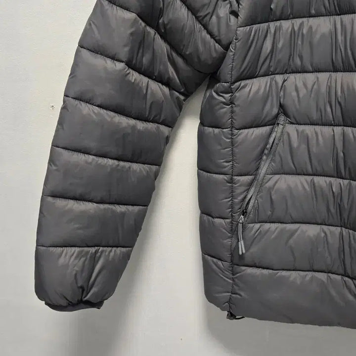 [BUNJANG] Unisex Gray Lightweight Hooded Padded Jumper / 반값택배가능 후드 패딩 점퍼 그레이 경량패딩 남녀공용 새상품
