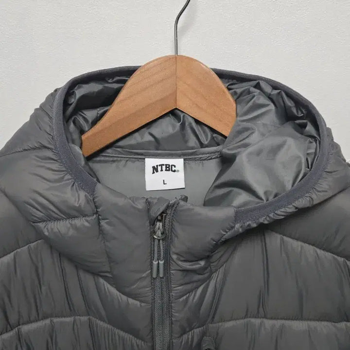 [BUNJANG] Unisex Gray Lightweight Hooded Padded Jumper / 반값택배가능 후드 패딩 점퍼 그레이 경량패딩 남녀공용 새상품