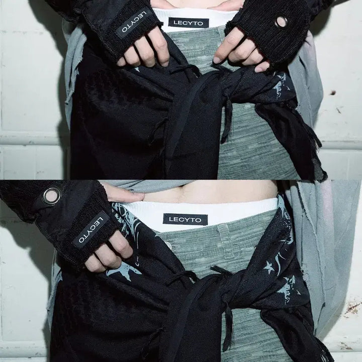 [BUNJANG] LECYTO Vanta Eyelet Hand Warmer Gloves / 레씨토 반타 아일렛 핸드 워머 장갑