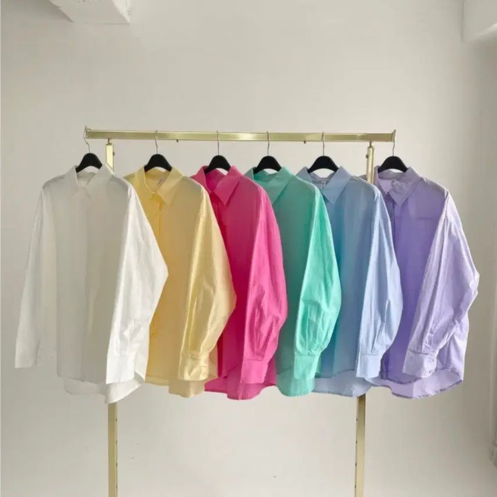 [BUNJANG] Oversized Shirt / 컬러 남방 셔츠 루즈핏 박스핏 오버핏셔츠