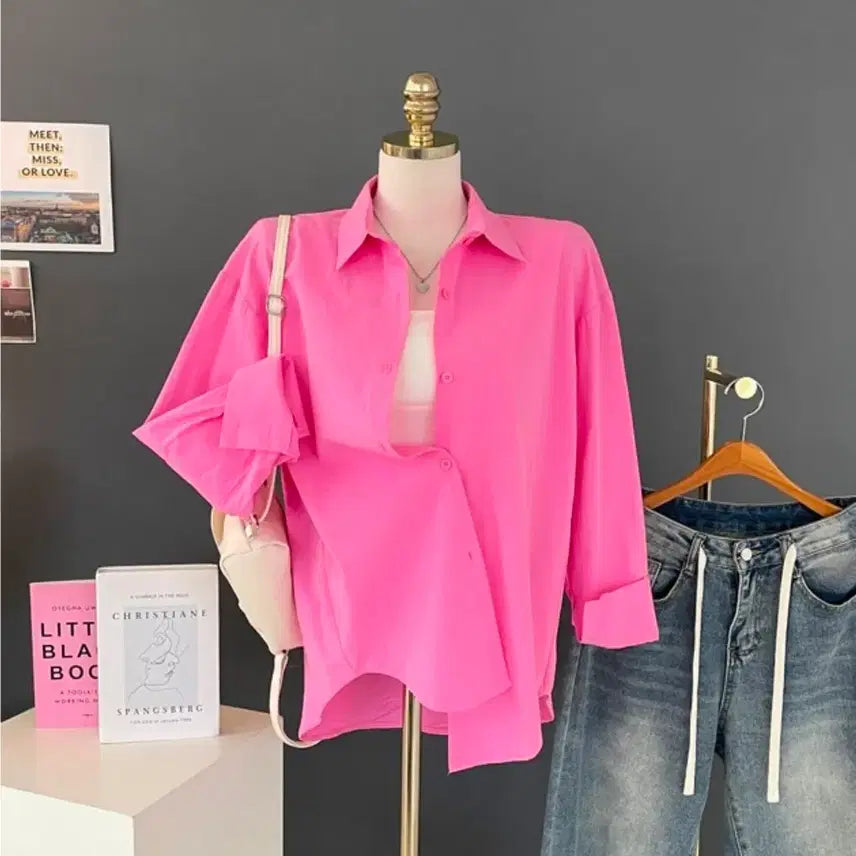 [BUNJANG] Oversized Shirt / 컬러 남방 셔츠 루즈핏 박스핏 오버핏셔츠