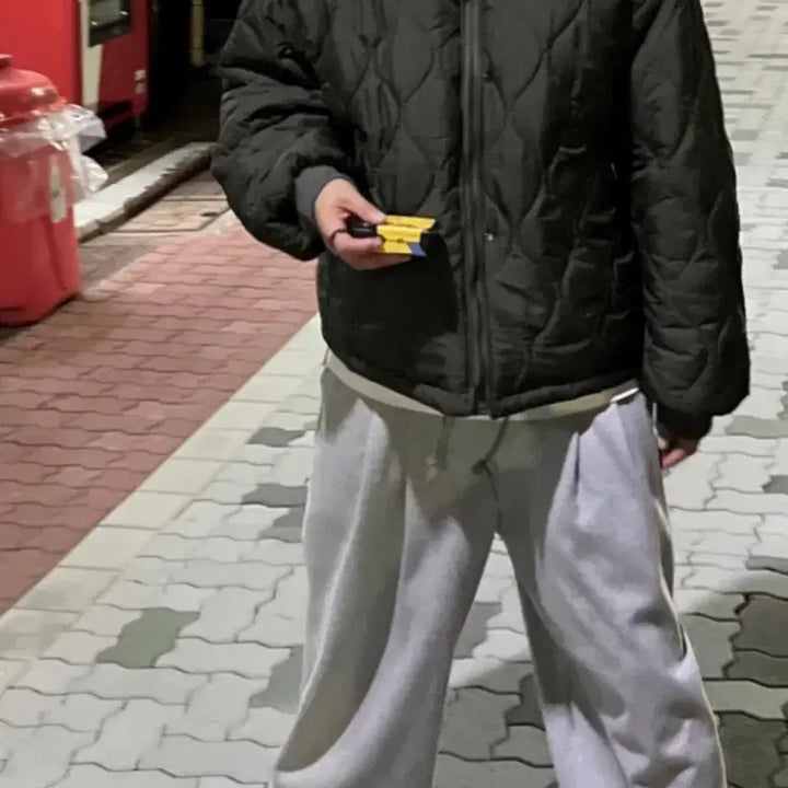 [BUNJANG] Reversible Khaki Hooded Yasan Padding / 리버시블 후드 야상 패딩