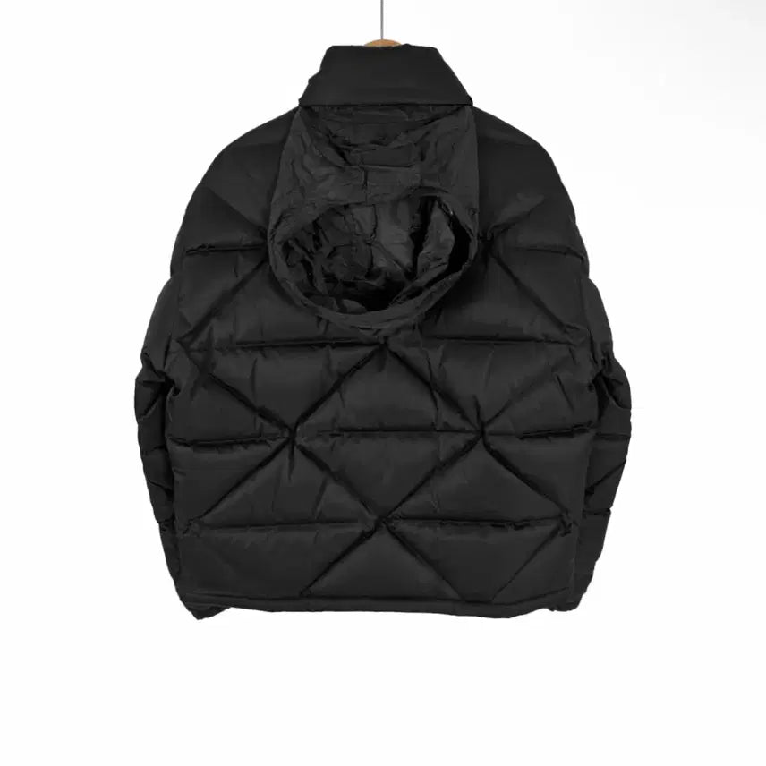 [BUNJANG] PRADA Men's Re-Nylon Logo Quilted Short Padded Jacket Black / [M] 프라다 남성 리나일론 로고 퀄팅 하이넥 개버딘 숏 패딩 자켓 블랙
