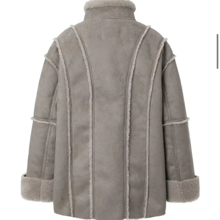 [BUNJANG] Threetimes Angelic Faux Fur Jacket Ash Gray / 쓰리타임즈 엔젤릭 퍼자켓 무스탕 애쉬그레이