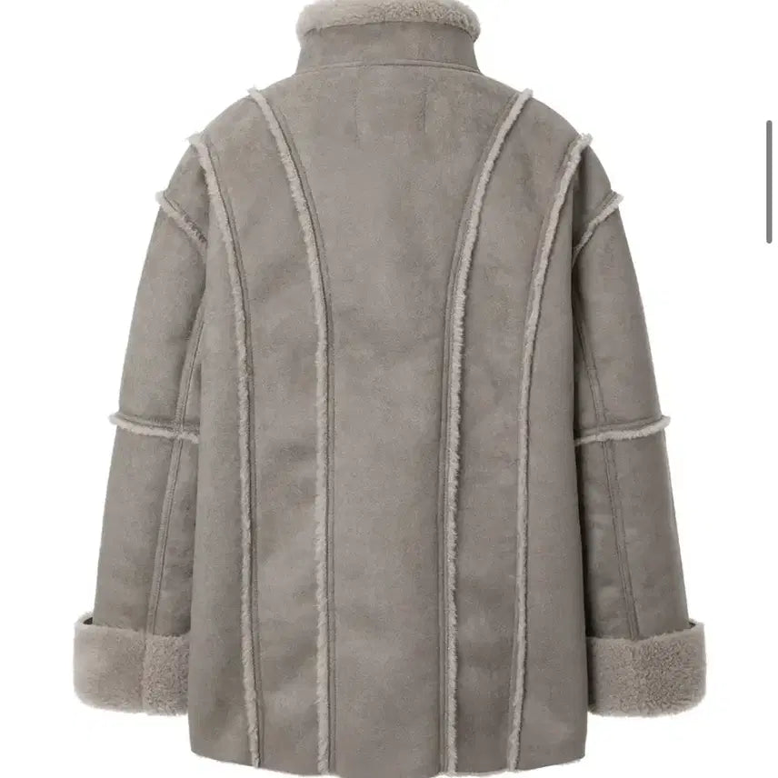 [BUNJANG] Threetimes Angelic Faux Fur Jacket Ash Gray / 쓰리타임즈 엔젤릭 퍼자켓 무스탕 애쉬그레이