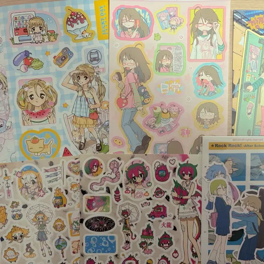 [BUNJANG] Yuri Bungbung Kkanacchi Bundle Set Postcard and Sticker / 다꾸 인물 스티커 엽서 일괄 유리 붕붕카낫치