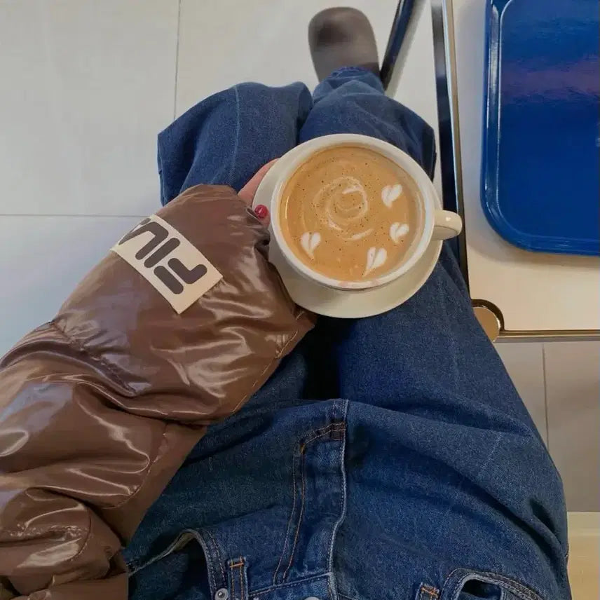 [BUNJANG] Soft Seoul Line Washing Wide Denim Pants / 소프트서울 라인 워싱 와이드 데님 팬츠