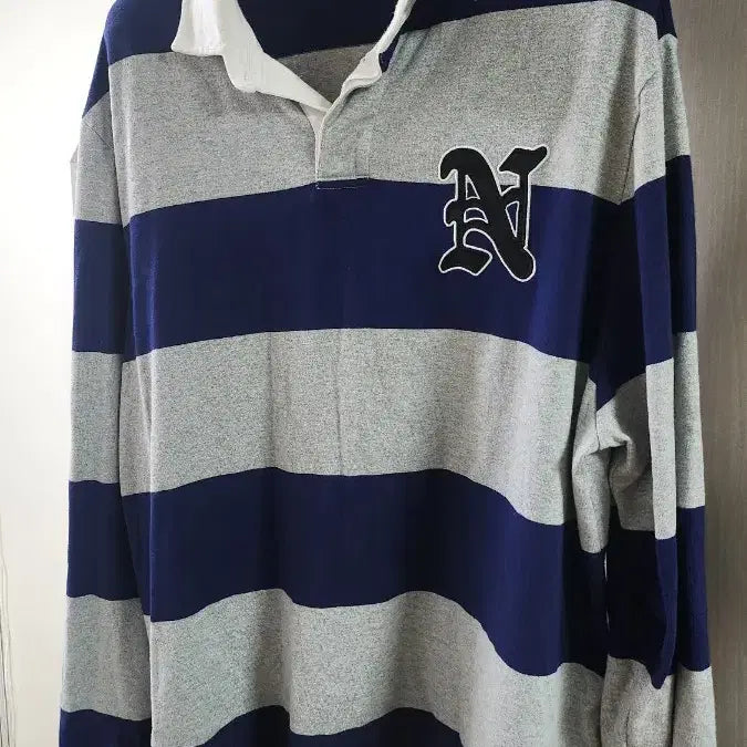 [BUNJANG] Kara Node Archive Rugby T-shirt / 노드아카이브 카라 럭비티