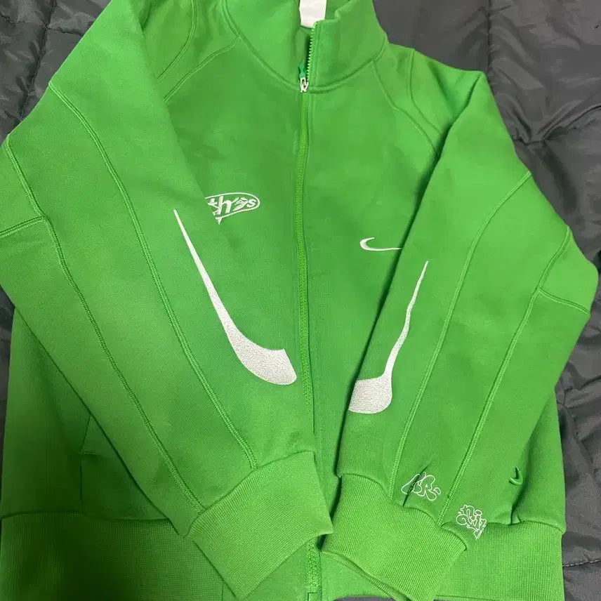 [BUNJANG] Nike Off-White Mock Neck Track Jacket Green L / 나이키x오프화이트 / 모크넥 트랙 자켓 그린 / L