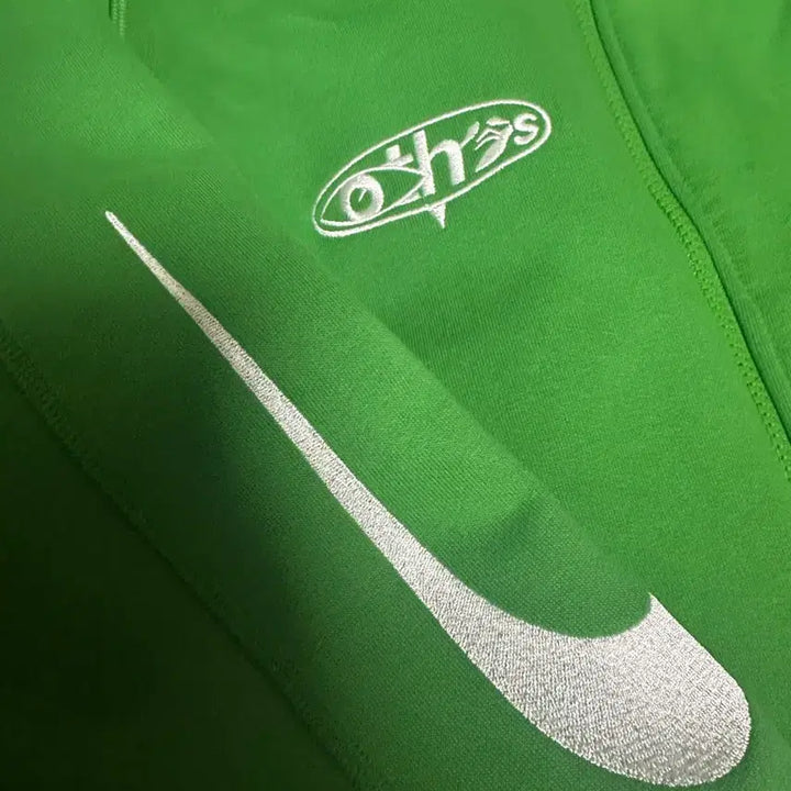[BUNJANG] Nike Off-White Mock Neck Track Jacket Green L / 나이키x오프화이트 / 모크넥 트랙 자켓 그린 / L