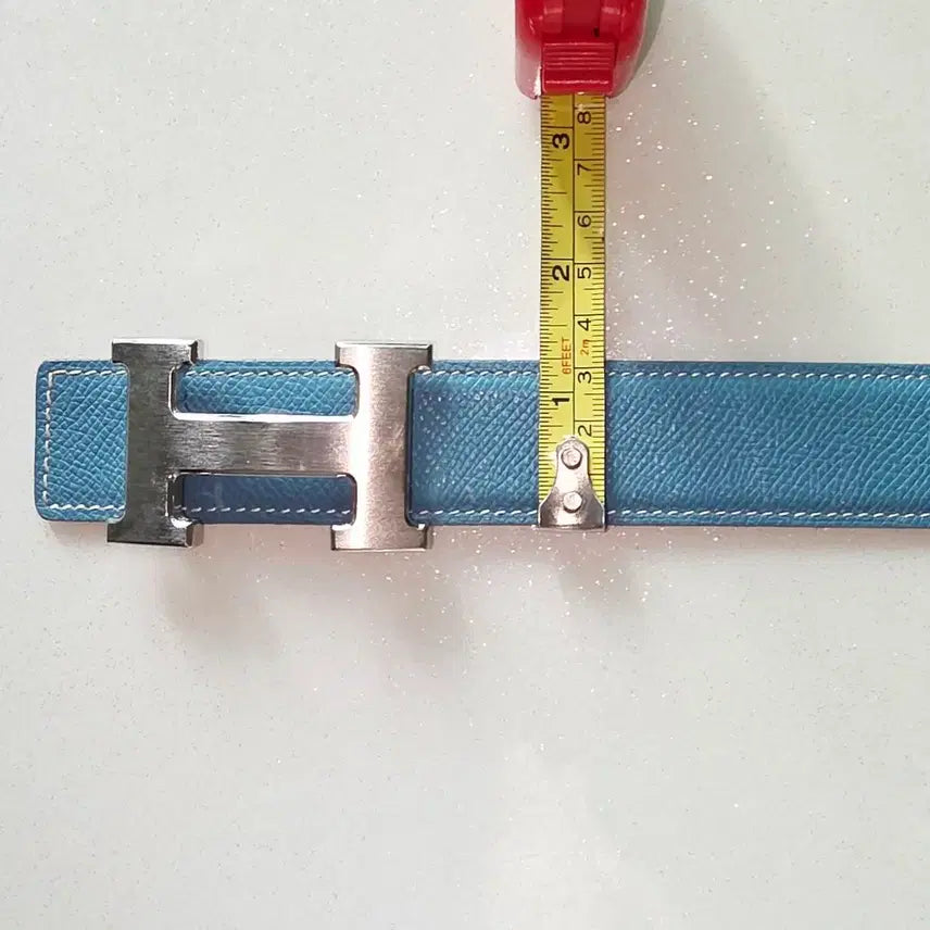 [BUNJANG] Hermes Silver Buckle Reversible Belt (Size 90) / 에르메스 H 은장 버클 양면 벨트 싸이즈 90 (정품)