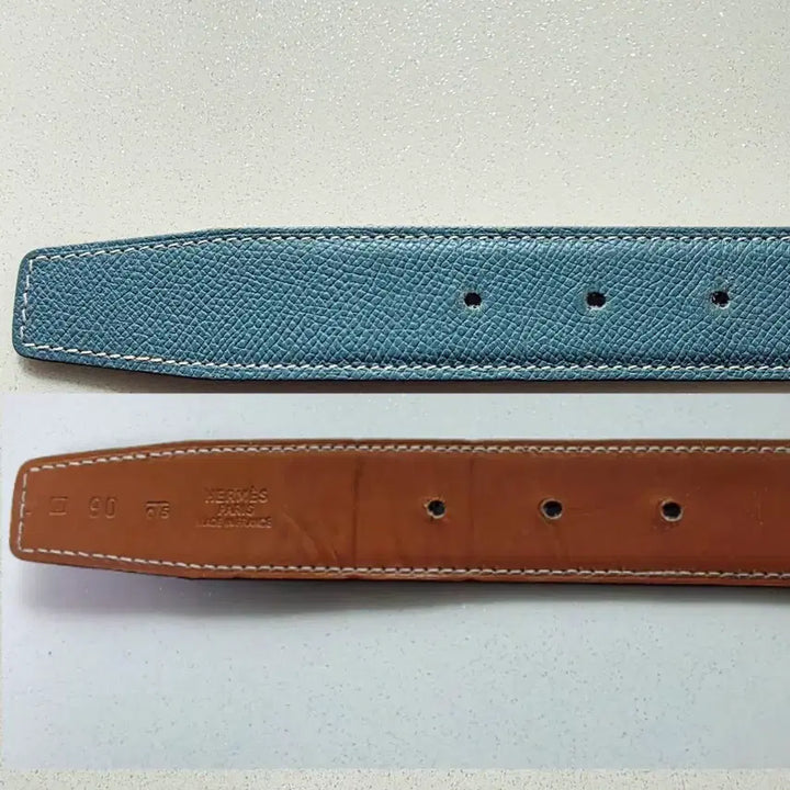 [BUNJANG] Hermes Silver Buckle Reversible Belt (Size 90) / 에르메스 H 은장 버클 양면 벨트 싸이즈 90 (정품)