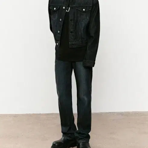 [BUNJANG] Plex Denim Jacket Black / 플랙 데님자켓 블랙