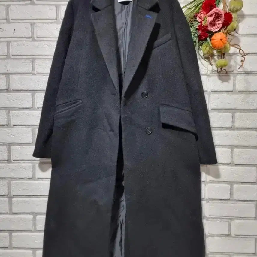 [BUNJANG] Long Coat / 구호plus] 구호플러스 모100%표기. 블랙 롱 코트