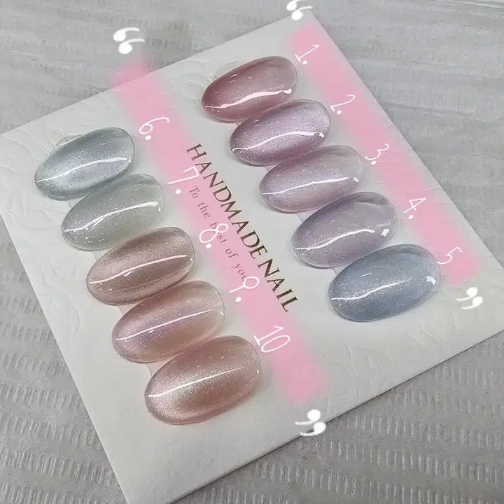 [BUNJANG] Handmade Gel Nail Tips / 여리여리한 자석젤3 수제네일팁 제작