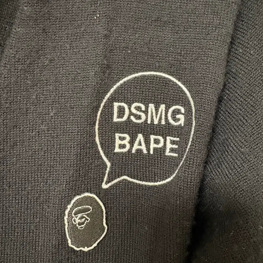 [BUNJANG] BAPE DSMG Black Cardigan M / 베이프 DSMG 블랙 가디건 M