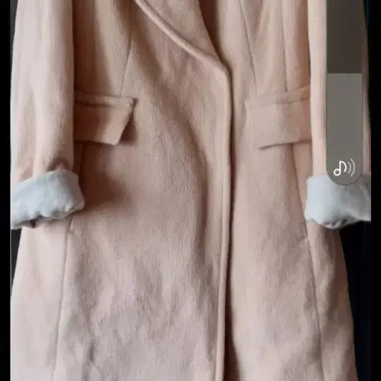 [SOLD OUT] 연핑크색 온앤온모직 코트