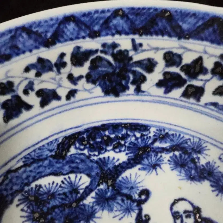 [BUNJANG] Chinese Porcelain Blue and White Figure Pattern Dish / 중국도자기 청화 인물문 반