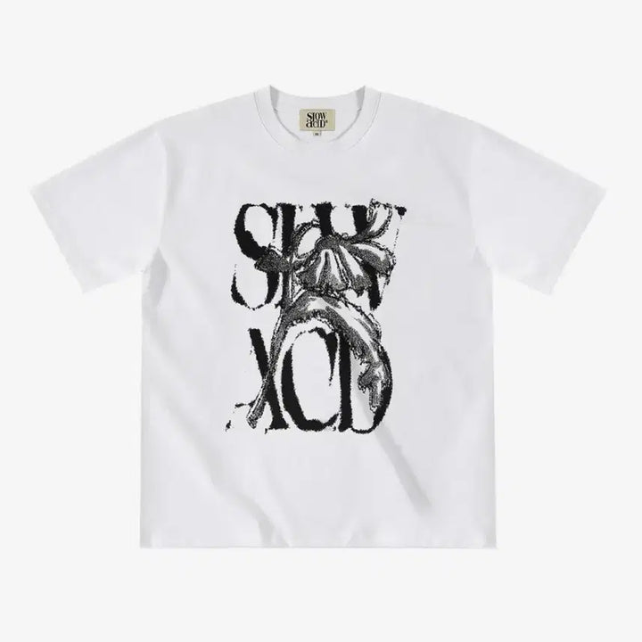 [BUNJANG] Slow Acid Rusty Logo T-shirt - White / L 슬로우애시드 러스티 로고 반팔 티셔츠 화이트