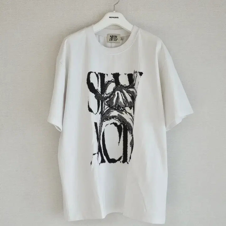 [BUNJANG] Slow Acid Rusty Logo T-shirt - White / L 슬로우애시드 러스티 로고 반팔 티셔츠 화이트