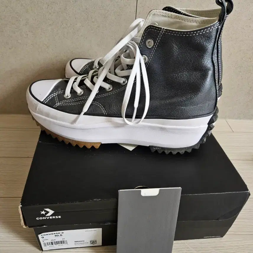 [BUNJANG] Converse Run Star Hike Hi Metallic Black Sneakers / [270] 컨버스 런스타 하이크 하이 메탈릭 클래식 블랙