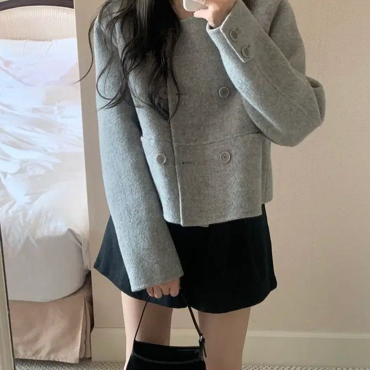 [BUNJANG] SURL Double Short Handmade Coat / 수름 더블숏 핸드메이드 코트