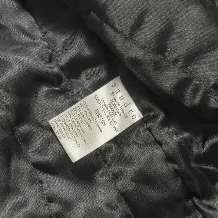 [BUNJANG] Sandro Black Coat / Sandro 산드로 검정 코트