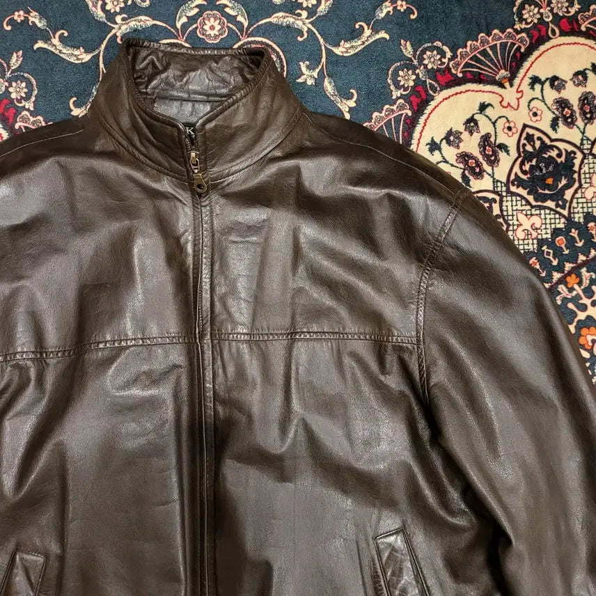 [BUNJANG] 90s Leather Jacket (Size 100) / 90s 레더 자켓 (100)