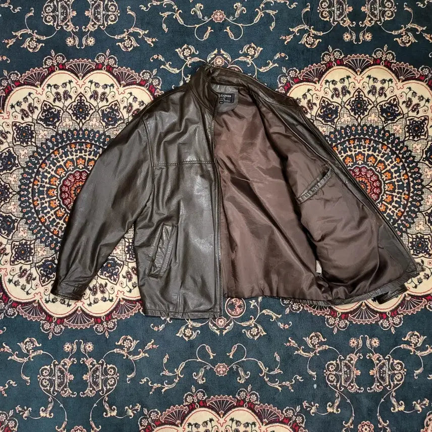 [BUNJANG] 90s Leather Jacket (Size 100) / 90s 레더 자켓 (100)