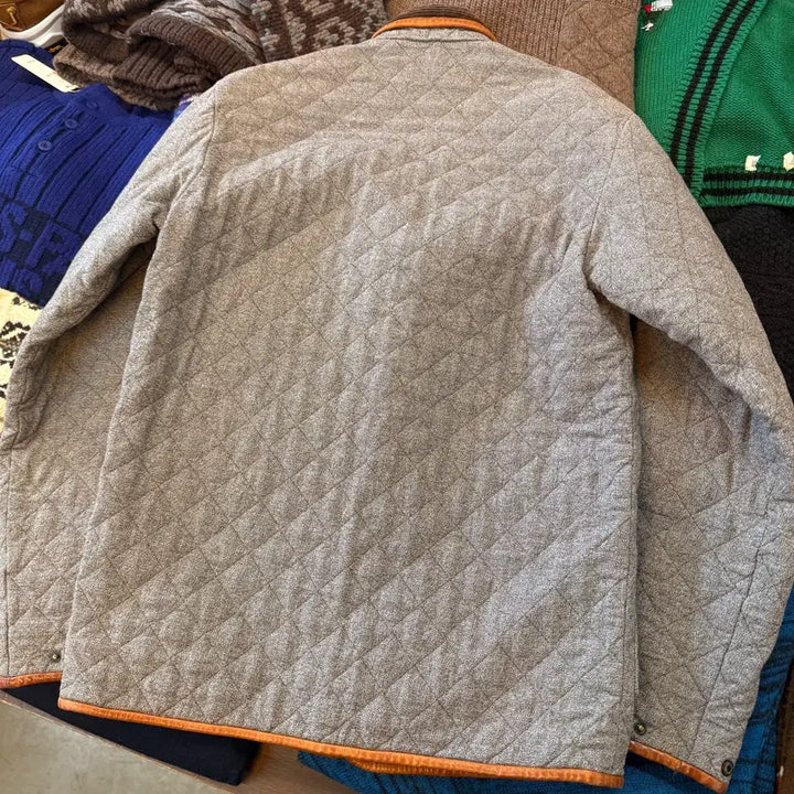 [BUNJANG] Classic Quilted Jacket / 캐피탈 소가죽 트리밍 클래식 퀄팅 자켓