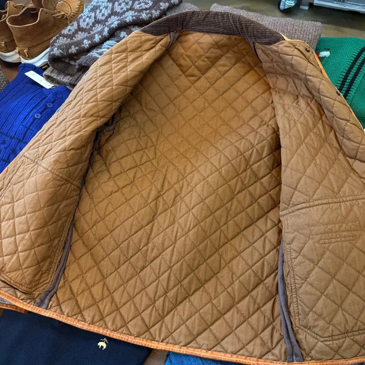 [BUNJANG] Classic Quilted Jacket / 캐피탈 소가죽 트리밍 클래식 퀄팅 자켓